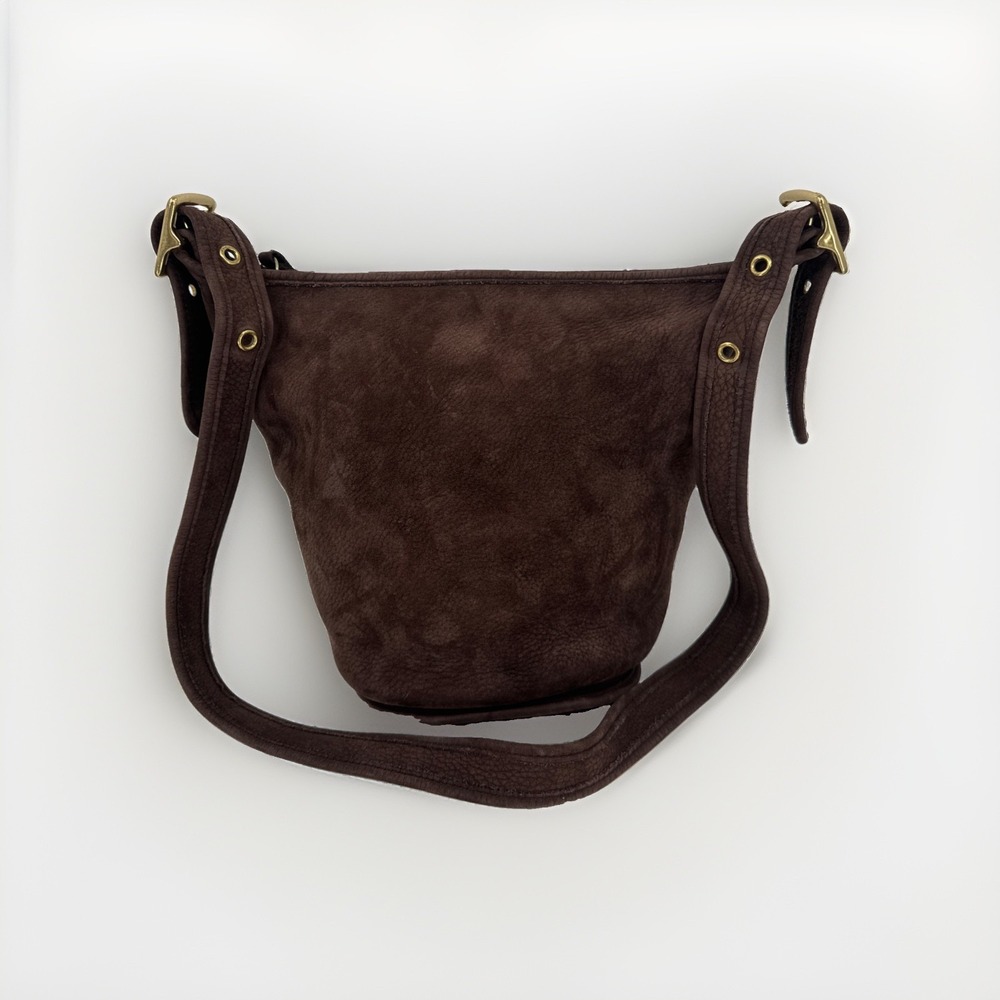 COACH Helen's Legacy Nubuck Duffel Bucket Bag‎ Crossbody Brown Vintage 4952